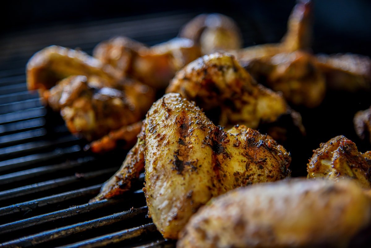 Tandoori chicken on the grill